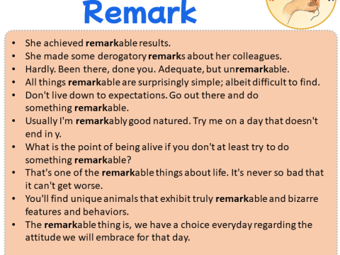 remark