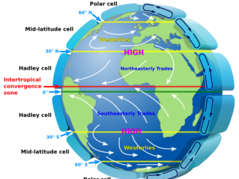 southeasterly